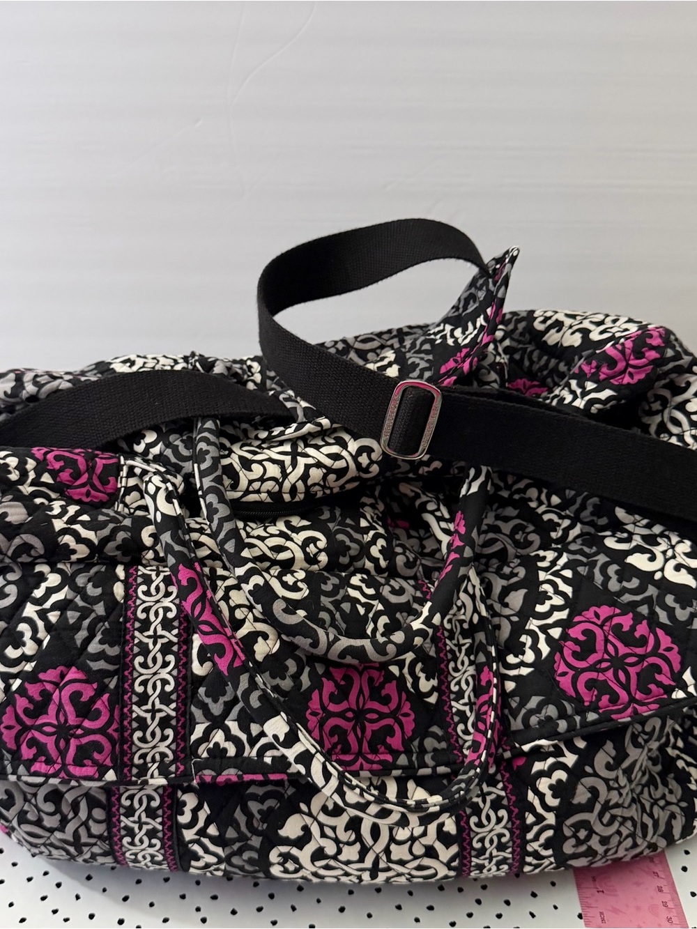 Vera Bradley Weekender Bag Canterberry Magenta Retired Travel Carry On Overnight